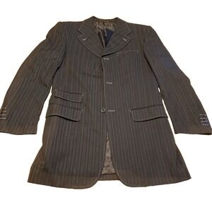 Pallini Italiana men's blazer Italy Suit Jacket 38R Black Striped sports coat